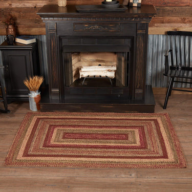 Cider Mill Jute Braided Rug Rect 4'x6' with Rug Pad VHC Brands - The Fox Decor